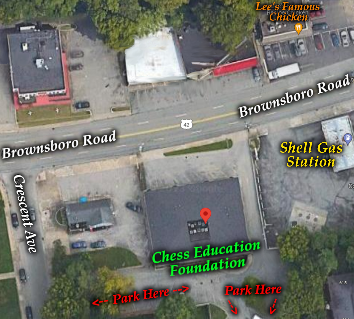 Chess Education Foundation from Satellite View